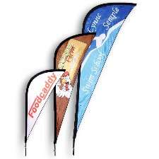 2m 3m 4m Sharkfin curved banner