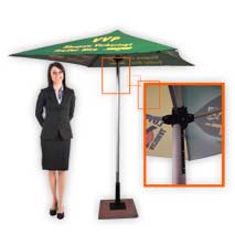 2 x 2m Branded Parasol (Outdoor Umbrella) manufactured and printed in full colour