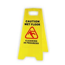 Caution Wet Floor Cleaning in Progress Sign manufactured by Stitched Flags and Banners